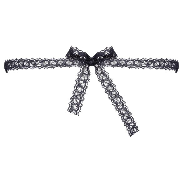 Cottelli - utsmykket, brodert blonde maske (svart)