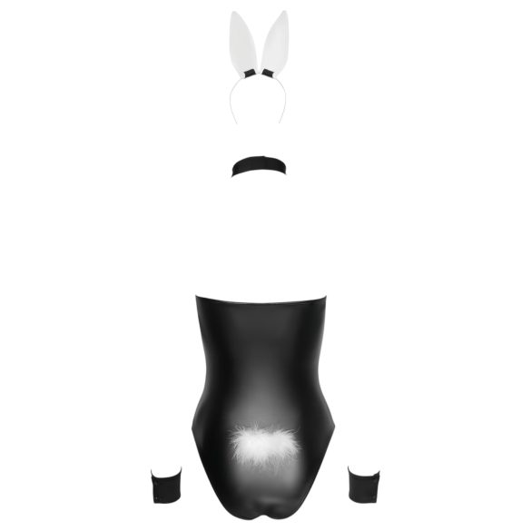Cottelli Bunny - glinsende sexy kanindrakt (5 deler)