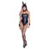 Cottelli Bunny - glinsende sexy kanindrakt (5 deler) - L