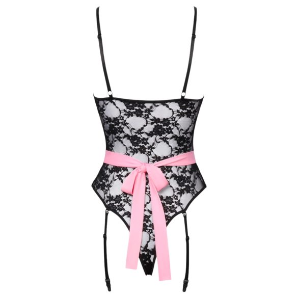 Cottelli - Forførende stuepike drakt (svart-rosa)