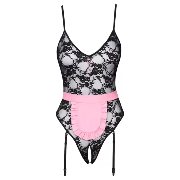Cottelli - Forførende stuepike drakt (svart-rosa) - M