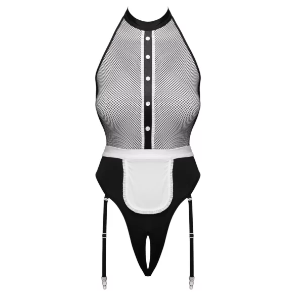 Cottelli - stuepike-body med forkle (svart) - S