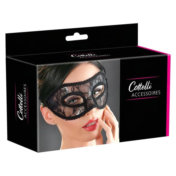 Cottelli - Forformet blonde øyemaske (svart)