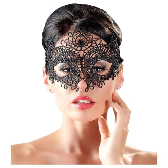 Cottelli - Brodert blonde-maske (svart)