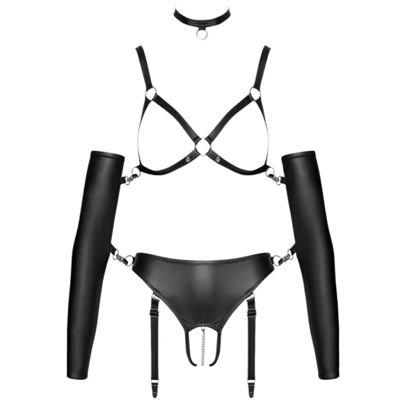 Bad Kitty - erotikk harnesssett (svart) - L