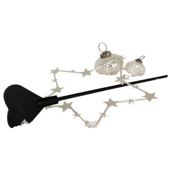 Hjerteformet silikonstav - svart