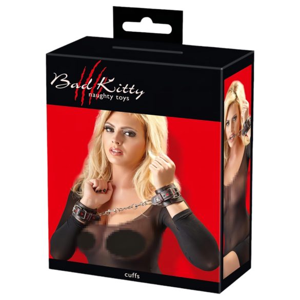 Bad Kitty - hjerteformede håndjern (svart)