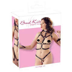   Bad Kitty - neglisjésett med nagler og håndjern (svart) - L/XL