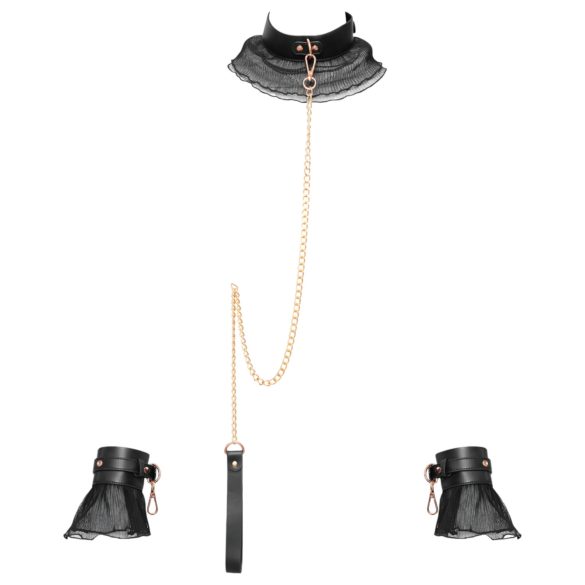 Bad Kitty - Bølgete Bondagesett (4 deler) - Svart