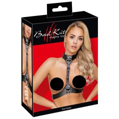 Bad Kitty - sort sele med D-ringer (svart) Bad Kitty - sort sele med D-ringer (svart)
