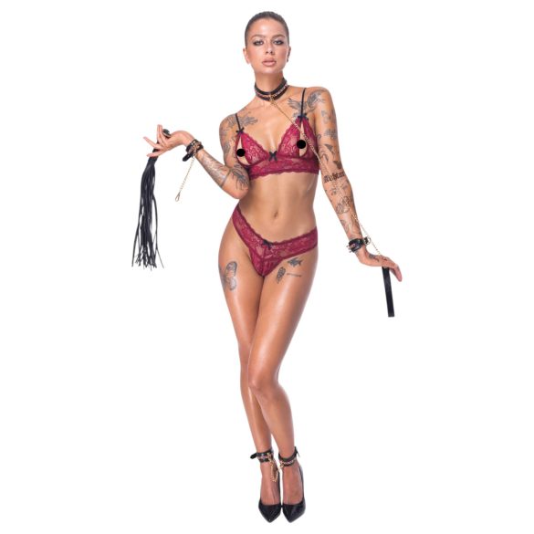 Bad Kitty - bondage sett - 6 deler (svart)