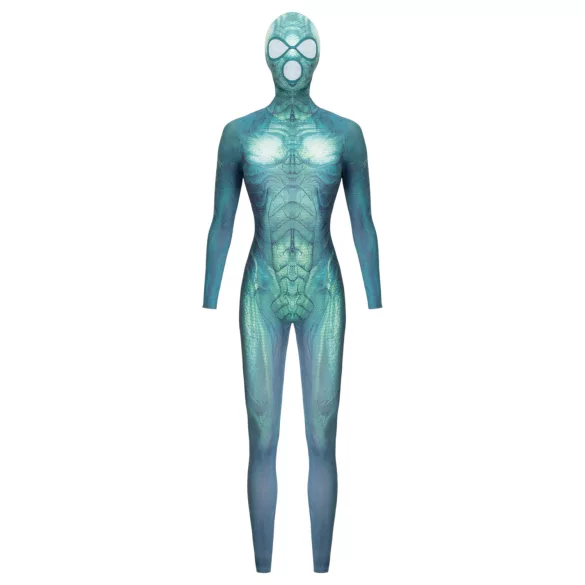 Beasty Suits Reptiloid Roleplay - krypdyr-rollespillkostyme med maske (grønn) - L/XL