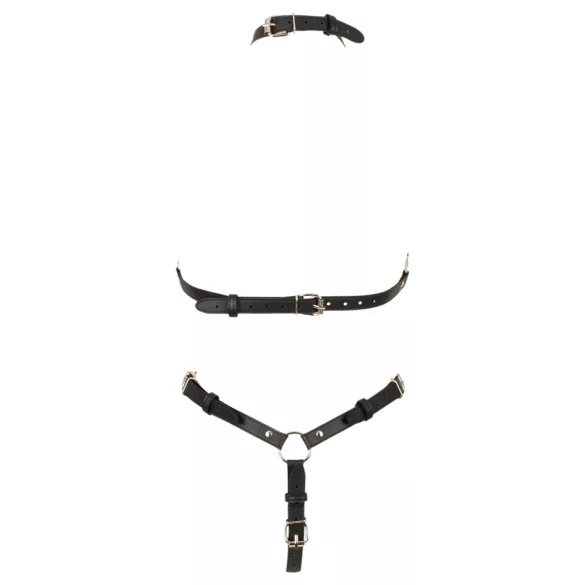 Bad Kitty - åpen BH-body med stropper (svart) - S-L