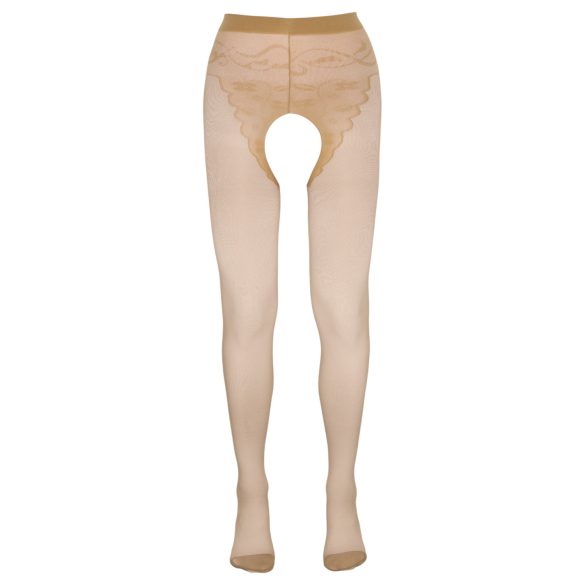 Cottelli - Stripete Sexstrømper (naturlig) - 2