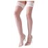 Cottelli - Satin stay-ups (hvit) - 3/M-L