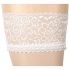Cottelli - Satin stay-ups (hvit) - 5/XL