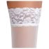 Cottelli - Blonder og blomstrete stay-ups (hvit) - 3/M-L