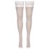 Cottelli - Blonder og blomstrete stay-ups (hvit) - 3/M-L