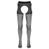Cottelli - åpen (crotchless) strømpebukse (svart) - L/XL