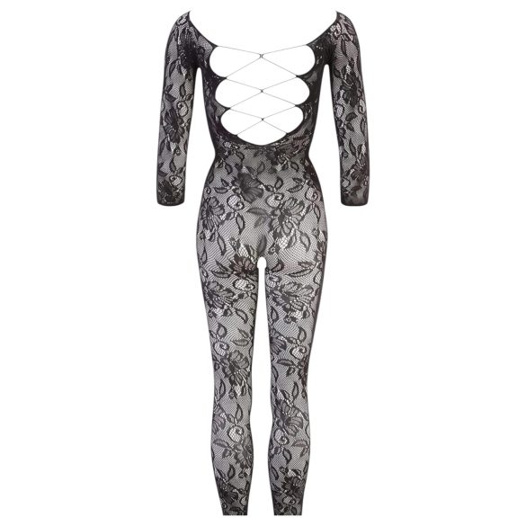 NO:XQSE - Blomstermønstret catsuit - svart (S-L)