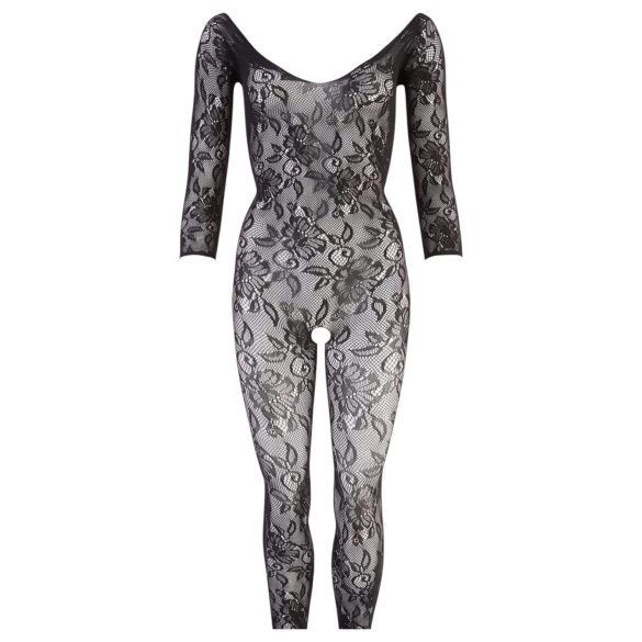 NO:XQSE - Blomstermønstret catsuit - svart (S-L)