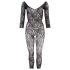 NO:XQSE - Blomstermønstret catsuit - svart (S-L)
