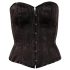 Cottelli - brodert partykorsett (svart) - L