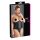 Cottelli Plus Size - Sort korsett i sateng (svart)