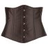 Cottelli Plus Size - Sort korsett i sateng (svart)