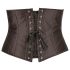 Cottelli Plus Size - Sort korsett i sateng (svart)