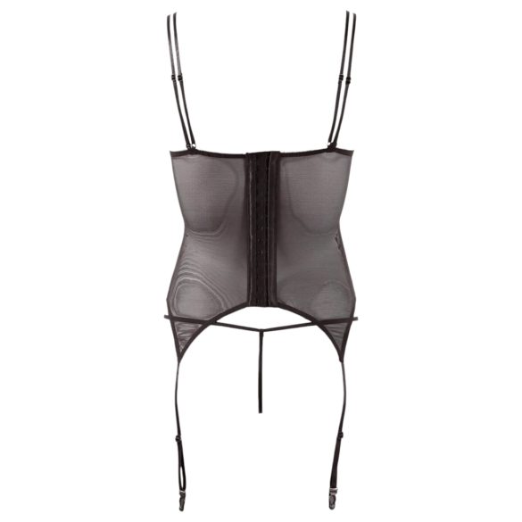 Cottelli - Justerbar strømpeholder topp (svart)