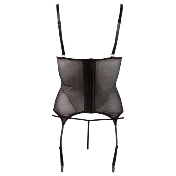 Cottelli - Skinnende stripete, gjennomsiktig topp (svart)