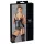 Cottelli Bondage - glinsende push-up‑overdel med håndjern (svart) - XL