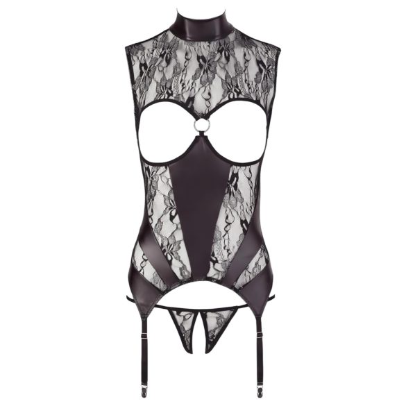 Abierta Fina - glitrende blonder åpen topp (svart)