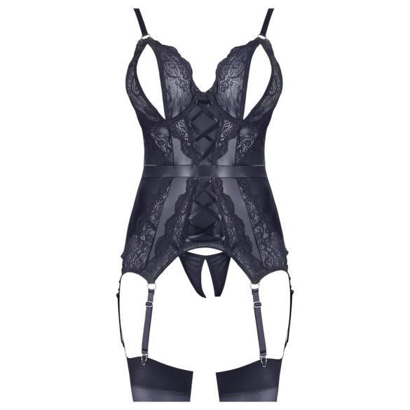 Cottelli - blonder åpen topp og stringtruse (svart) - M