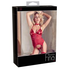Abierta Fina - glitrende kjede singlet og tanga (rød) - L Abierta Fina - glitrende kjede singlet og tanga (rød) - L