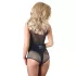 Cottelli - skinnende nettingbody (svart)