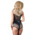 Cottelli - skinnende nettingbody (svart) - M