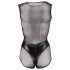 Cottelli - skinnende nettingbody (svart) - M