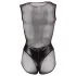 Cottelli - skinnende nettingbody (svart) - L