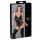 Cottelli Bondage - glansende body med håndjern (svart) - XL