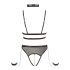 Cottelli Bondage - Åpent body med stropper og kjeder (svart) - XL