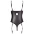 Abierta Fina - gnistrende stropped blondebody (svart)