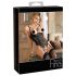 Abierta Fina - gnistrende stropped blondebody (svart) - 80B/M