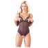 Cottelli - Blonder & perler åpent body (svart) - L