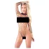 NO:XQSE - langermet netting body med mesh - svart (S-L)