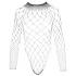 NO:XQSE - langermet netting body med mesh - svart (S-L)