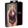 Cottelli Plus Size - blomstrete body (svart-lilla)