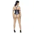 Cottelli Bondage - skinnende, ringet, åpen body (svart)