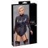 Cottelli Bondage Plus Size - Sort teddy med blondermer